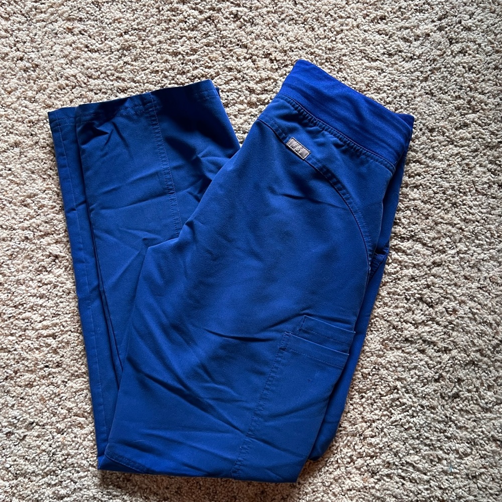 Figs Winning Blue Cargo Scrub Pants